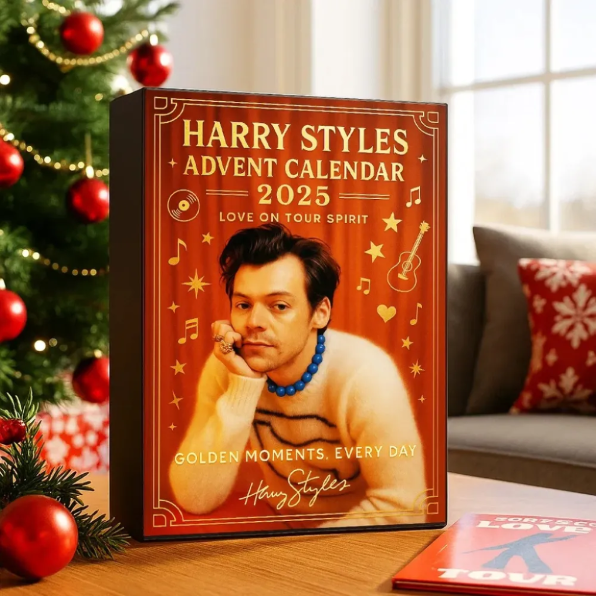 Harry Styles Advent Calendar 2025, Christmas Countdown Advent Calendar Gift Box with 24 Acrylic Ornaments