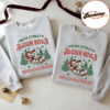 Embroidered Mickey Minnie Main Street Sleigh Rides Sweatshirt, Disney Christmas Sweatshirt, Mickey Minnie Christmas Sweatshirt, Couple Xmas