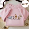 Embroidered Winnie The Pooh And Friends Christmas Sweatshirt, Pooh Bear Christmas Shirt, Embroidered Disney Sweatshirt, Disney Xmas Gifts