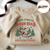 Embroidered Mickey Minnie Main Street Sleigh Rides Sweatshirt, Disney Christmas Sweatshirt, Mickey Minnie Christmas Sweatshirt, Couple Xmas