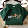Embroidered Winnie The Pooh And Friends Christmas Sweatshirt, Pooh Bear Christmas Shirt, Embroidered Disney Sweatshirt, Disney Xmas Gifts