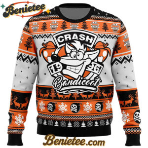 1996 Bandicoot Crash Bandicoot Ugly Christmas Sweater
