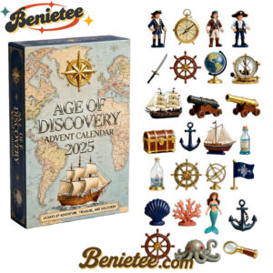 2025 AGE OF DISCOVERY Collector's Countdown Edition, Christmas Countdown Advent Calendar Gift Box with 24 Acrylic Ornaments