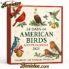 2025 American Birds Advent Calendar, Christmas Countdown Advent Calendar Gift Box with 24 Acrylic Ornaments