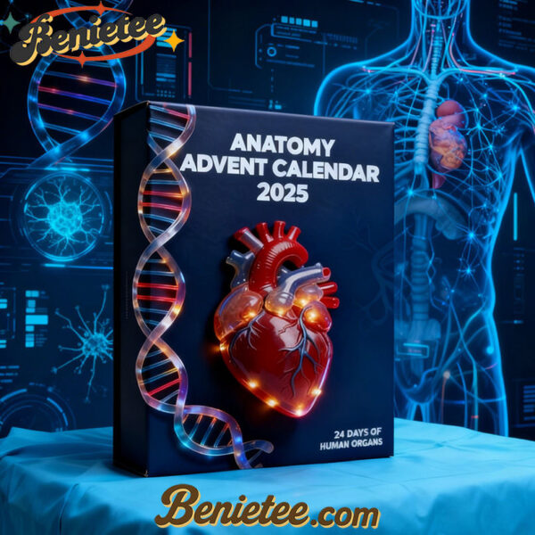 2025 Anatomy Advent Calendar, Christmas Countdown Advent Calendar Gift Box with 24 Acrylic Ornaments