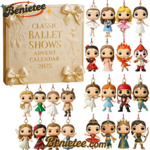 2025 Classic Ballet Shows Advent Calendar, Christmas Countdown Advent Calendar Gift Box with 24 Acrylic Ornaments