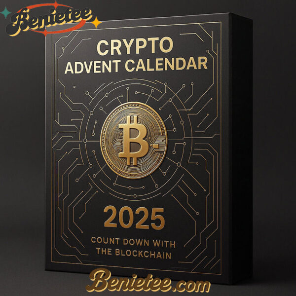 2025 Cryptocurrency Advent Calendar, Christmas Countdown Advent Calendar Gift Box with 24 Acrylic Ornaments