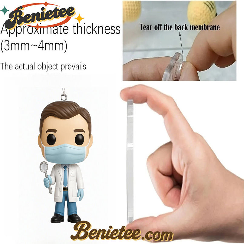 2025 Dentist Advent Calendar, Christmas Countdown Advent Calendar Gift Box with 24 Acrylic Ornaments