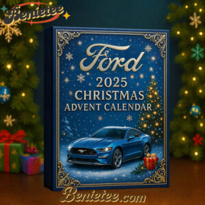 2025 Ford Advent Calendar, Christmas Countdown Advent Calendar Gift Box with 24 Acrylic Ornaments