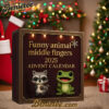 2025 Funny Animal Middle Fingers Advent Calendar, Christmas Countdown Advent Calendar Gift Box with 24 Acrylic Ornaments