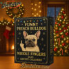 2025 Funny French Bulldog Advent Calendar, Christmas Countdown Advent Calendar Gift Box with 24 Acrylic Ornaments