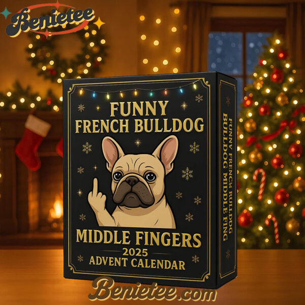 2025 Funny French Bulldog Advent Calendar, Christmas Countdown Advent Calendar Gift Box with 24 Acrylic Ornaments
