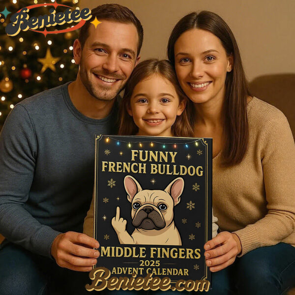2025 Funny French Bulldog Advent Calendar, Christmas Countdown Advent Calendar Gift Box with 24 Acrylic Ornaments