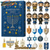 2025 Hanukkah Advent Calendar, Christmas Countdown Advent Calendar Gift Box with 24 Acrylic Ornaments