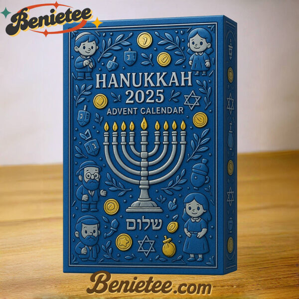 2025 Hanukkah Advent Calendar, Christmas Countdown Advent Calendar Gift Box with 24 Acrylic Ornaments