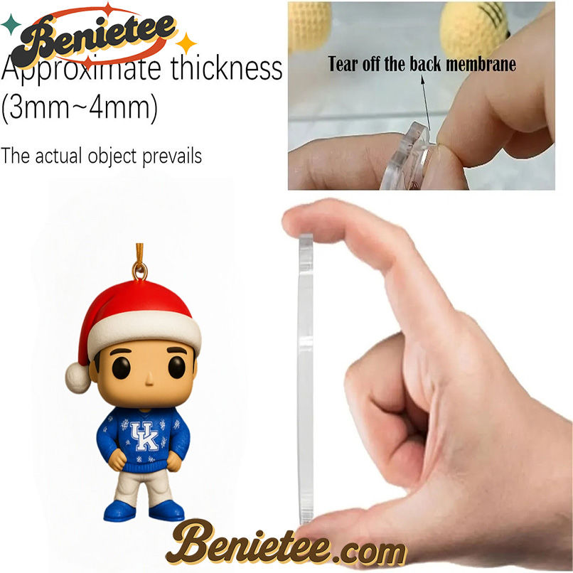 2025 Kentucky Wildcats Advent Calendar, Christmas Countdown Advent Calendar Gift Box with 24 Acrylic Ornaments