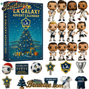 2025 LA Galaxy Advent Calendar, Christmas Countdown Advent Calendar Gift Box with 24 Acrylic Ornaments