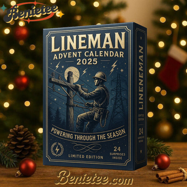 2025 Lineman Advent Calendar, Christmas Countdown Advent Calendar Gift Box with 24 Acrylic Ornaments