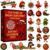 2025 Louisiana Ragin' Cajuns Advent Calendar, Christmas Countdown Advent Calendar Gift Box with 24 Acrylic Ornaments