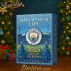 2025 Manchester City Advent Calendar, Christmas Countdown Advent Calendar Gift Box with 24 Acrylic Ornaments