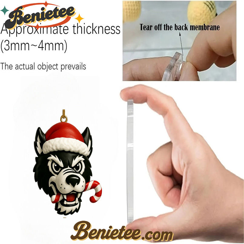 2025 NC State Wolfpack Advent Calendar, Christmas Countdown Advent Calendar Gift Box with 24 Acrylic Ornaments