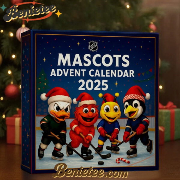 2025 NHL Mascots Advent Calendar, Christmas Countdown Advent Calendar Gift Box with 24 Acrylic Ornaments