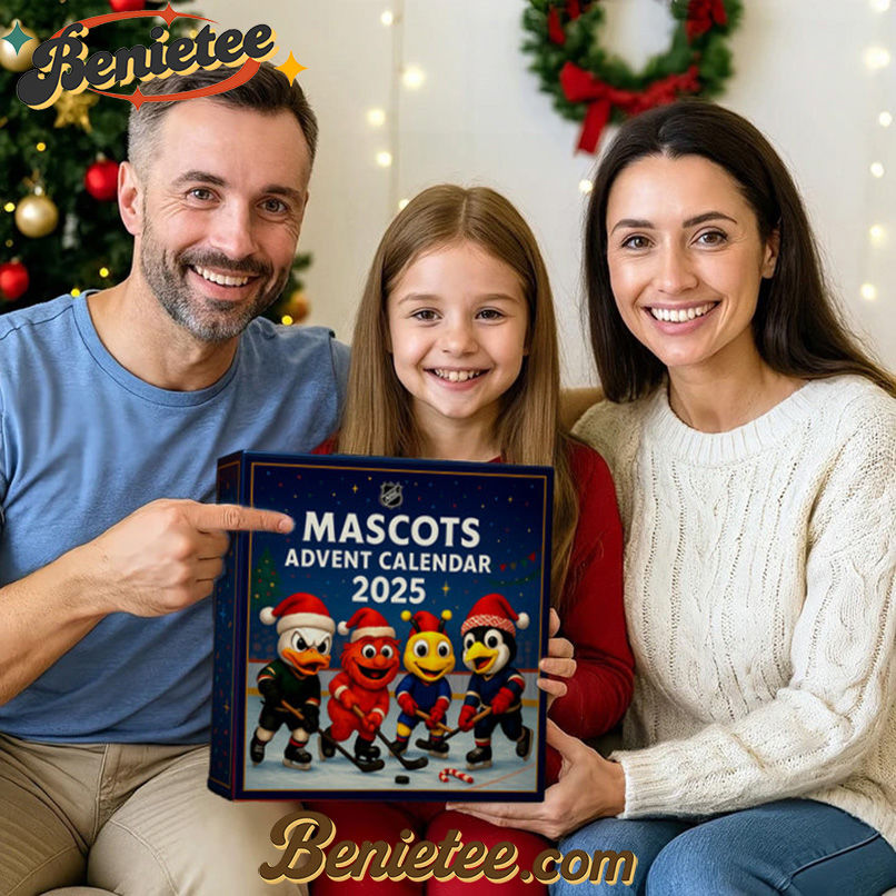 2025 NHL Mascots Advent Calendar, Christmas Countdown Advent Calendar Gift Box with 24 Acrylic Ornaments