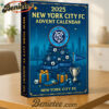2025 New York City FC Advent Calendar, Christmas Countdown Advent Calendar Gift Box with 24 Acrylic Ornaments