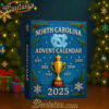 2025 North Carolina Tar Heels Advent Calendar, Christmas Countdown Advent Calendar Gift Box with 24 Acrylic Ornaments