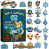 2025 North Carolina Tar Heels Advent Calendar, Christmas Countdown Advent Calendar Gift Box with 24 Acrylic Ornaments