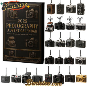 2025 Photography Advent Calendar, Christmas Countdown Advent Calendar Gift Box with 24 Acrylic Ornaments