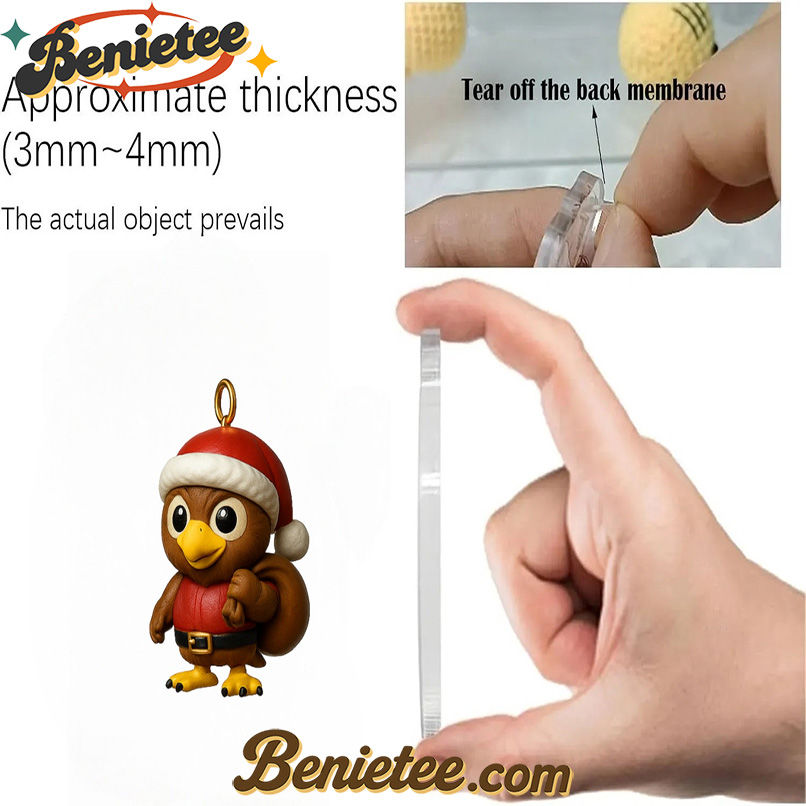 2025 Rice Owls Advent Calendar, Christmas Countdown Advent Calendar Gift Box with 24 Acrylic Ornaments