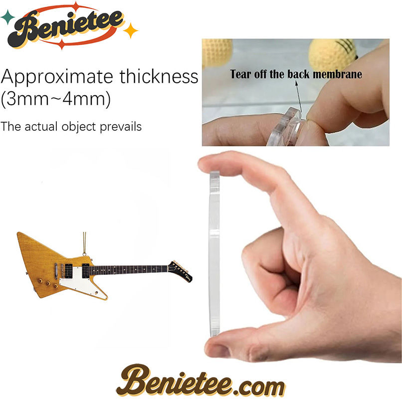 2025 Rock Around the Guitar Advent Calendar, Christmas Countdown Advent Calendar Gift Box with 24 Acrylic Ornaments