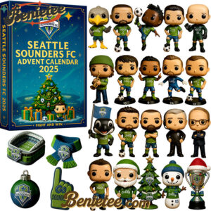 2025 Seattle Sounders FC Advent Calendar, Christmas Countdown Advent Calendar Gift Box with 24 Acrylic Ornaments