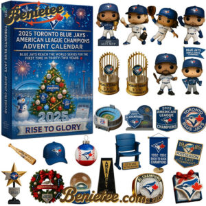 2025 Toronto Blue Jays - American League Champions Advent Calendar, Christmas Countdown Advent Calendar Gift Box with 24 Acrylic Ornaments