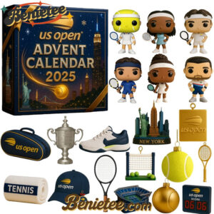 2025 US Open Tennis Advent Calendar, Christmas Countdown Advent Calendar Gift Box with 24 Acrylic Ornaments