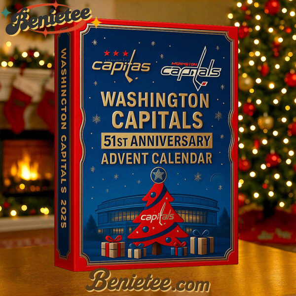2025 Washington Capitals 51st Anniversary Advent Calendar, Christmas Countdown Advent Calendar Gift Box with 24 Acrylic Ornaments