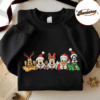 Embroidered Mickey And Friend Christmas Sweatshirt, Disney Christmas Embroidered Shirt, Mickey Minnie Donald Goofy Pluto Xmas, Disney Xmas