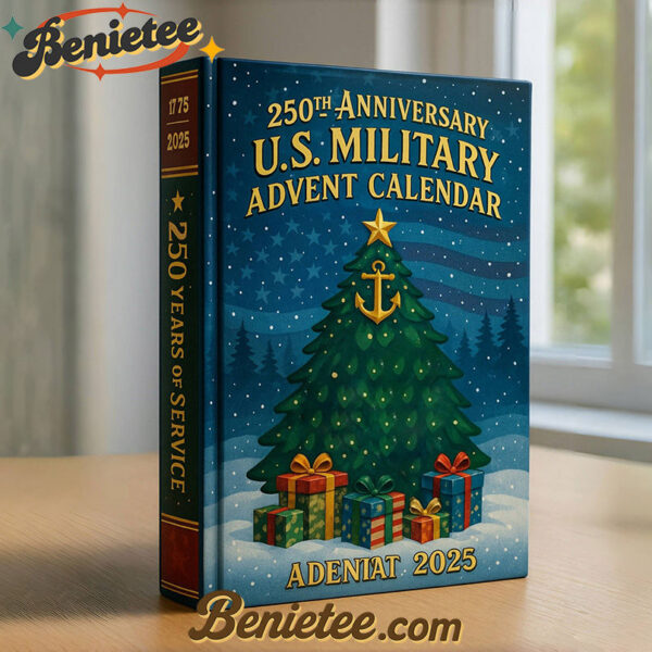 250th Anniversary U.S. Military Advent Calendar 2025, Christmas Countdown Advent Calendar Gift Box with 24 Acrylic Ornaments