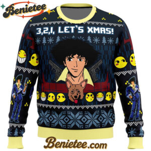 3, 2, 1, Let's Xmas! Cowboy Bebop Ugly Christmas Sweater