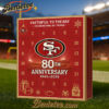 49ers 80th Anniversary 2025 Advent Calendar, Christmas Countdown Advent Calendar Gift Box with 24 Acrylic Ornaments