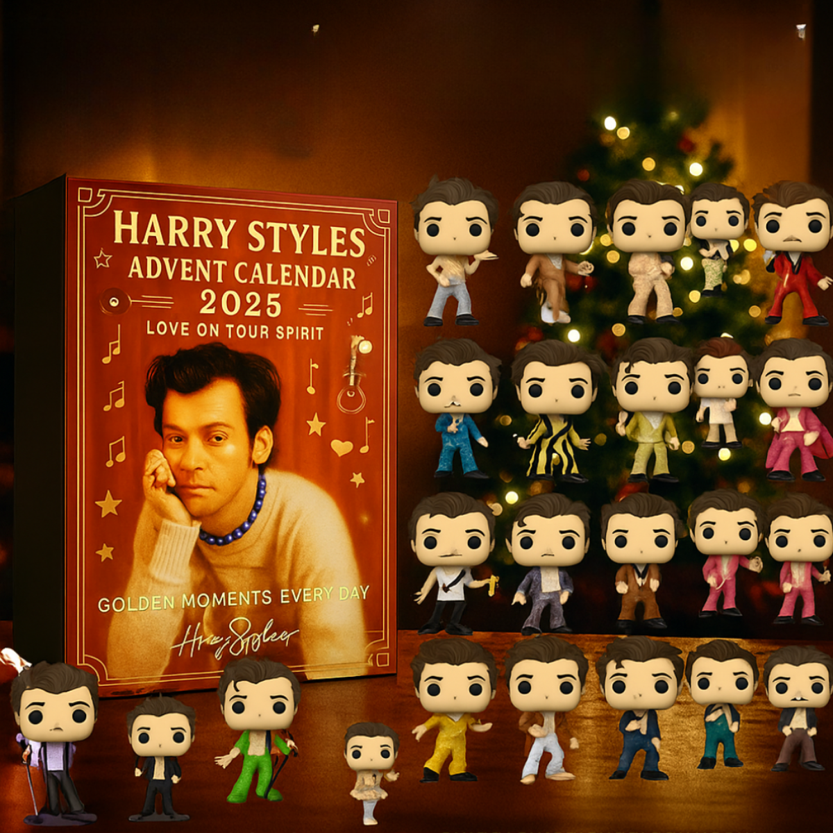 Harry Styles Advent Calendar 2025, Christmas Countdown Advent Calendar Gift Box with 24 Acrylic Ornaments