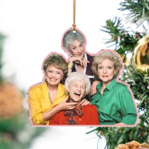 Betty White Christmas Ornament, Betty White Flipping The Bird, Funny Xmas Ornament