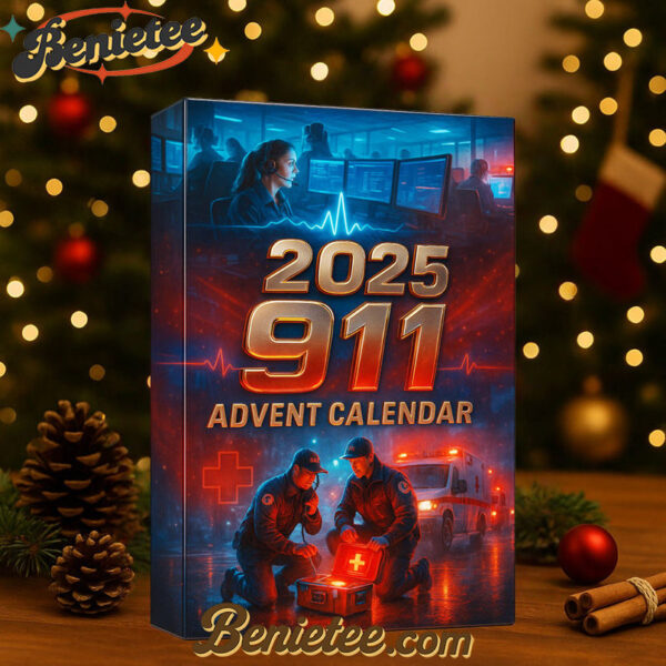 911 Emergency Hotline 2025 Advent Calendar, Christmas Countdown Advent Calendar Gift Box with 24 Acrylic Ornaments