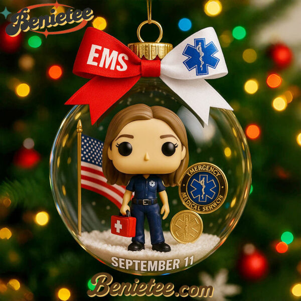 911 First Responder Memorial Advent Calendar, Christmas Countdown Advent Calendar Gift Box with 24 Acrylic Ornaments