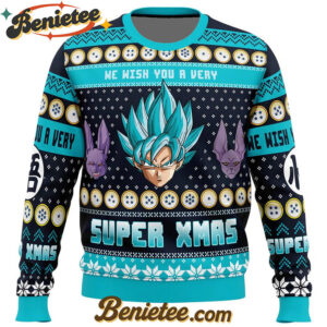 A Very Saiyan Christmas Dragon Ball Z Ugly Christmas Sweater