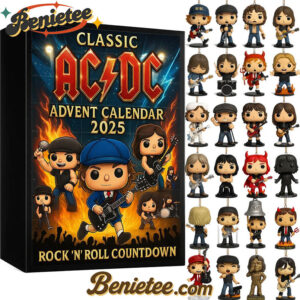 ACDC Advent Calendar 2025, Christmas Countdown Advent Calendar Gift Box with 24 Acrylic Ornaments