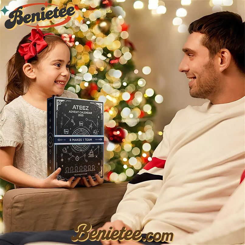 ATEEZ Premium Advent Calendar 2025 CHRISTMAS GIFT, CHRISTMAS IDEA, Christmas Countdown Advent Calendar Gift Box with 24 Acrylic Ornaments
