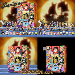 Advent Calendar One Piece 25th Anniversary Limited Edition, Christmas Countdown Advent Calendar Gift Box with 24 Acrylic Ornaments