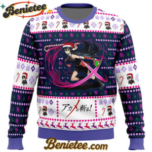 Akame ga Kill Akame Christmas Attack Ugly Christmas Sweater